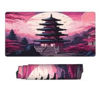 Gaming Mouse Pad Large Tower Mouse Mat Extended XXL Mousepad 47.2 x 23.6 x 0.12 inch, Computer Keyboard Mat Washable Desk Pad Anti Slip and Waterproof for Gaming Office (Japanese Landscape) -MP1423