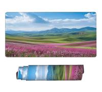 Gaming Mouse Pad Large Wildflower Meadow Mouse Mat Extended XXL Mousepad 23.6 x 11.8 x 0.12 inch, Computer Keyboard Mat Washable Desk Pad Anti Slip and Waterproof for Gaming Office (Landscape) -MP201