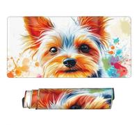Gaming Mouse Pad Large Yorkshire Terrier Mouse Mat Extended XXL Mousepad 31.5 x 15.7 x 0.12 inch, Computer Keyboard Mat Washable Desk Pad Anti Slip and Waterproof for Gaming Office (Animal) -MP841