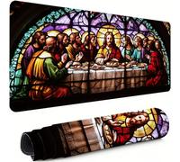 Gaming Mouse Pad Man Extended Mouse Mat 900x400x3mm Non-Slip Desk Mat Large, Soft Smooth Surface, Keyboard Pad The Last Supper Improved Precision and Speed for Office Gifts for PC Gamers xg-1009