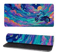 Gaming Mouse Pad Man, Mouse Mat large Dream 1000x500x3mm Extended Desk Mat LargeKeyboard Pad and Desk Accessories, Water-Resistant Surface and Non-Slip Base Mousemat for Home Office Decor MM-461