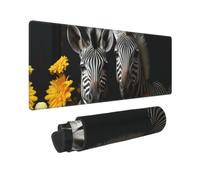 Gaming Mouse Pad Non-Slip Mouse Mat Pair of Sunflowers and Zebra Mousepad Desk Pad Protector