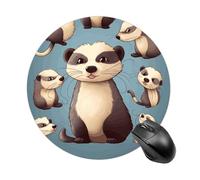 Gaming Mouse Pad Non-Slip Rubber Hairy Ferret Waterproof Mice Pad Cute Computer Mat for Office Home Gaming Laptop