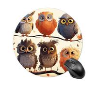 Gaming Mouse Pad Non-Slip Rubber Owls Birds Waterproof Mice Pad Cute Computer Mat for Office Home Gaming Laptop