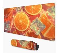 Gaming Mouse Pad Orange Mouse Mat XXL 1000x400 mm, Fruit Mousepad with Smooth Surface to Improve Precision and Speed, Non-Slip Rubber Base Desk Mat for Home, Office, Gaming Room 40x16 in 3Y-410