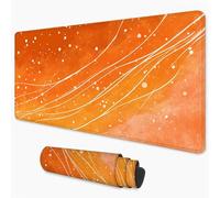 Gaming Mouse Pad Orange Mouse Mat XXL 900x400 mm, Line Mousepad with Smooth Surface to Improve Precision and Speed, Non-Slip Rubber Base Desk Mat for Home, Office, Gaming Room 36x16 in 3Y-924