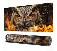 Gaming Mouse Pad Owl Fantasy Mouse Mat 47.2x23.6in Desk Mat Large Extended XXL Mousepad with Stitched Edges and Anti Slip Rubber Base Desk Accessories for Women Esport Computer, Gaming Room, Model261