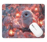 Gaming Mouse Pad Owl, Mouse Mat 22 x 18 cm with Stitched Edges, Q-1994