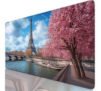 Gaming Mouse Pad Paris Desk Mat Large 1200x600x3mm XXL Mouse Mat Eiffel Tower Long Computer Keyboard Mousepad with Slip Base, Improved Precision Speed, Waterproof Mousemat for Office Home Gamer Y8-897