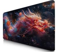 Gaming Mouse Pad Pink Desk Mat Large 120x60cm XXL Mouse Mat Dragon Long Computer Keyboard Mousepad with Slip Base Desk Pad Edge for Stable Grip on Smooth Surfaces for Home Office Gaming Room F0-993