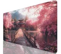 Gaming Mouse Pad Pink Desk Mat Large 800x300x3mm XXL Mouse Mat Japan Long Computer Keyboard Mousepad with Slip Base, Improved Precision Speed, Waterproof Gaming Mousemat for Office Home Gamer Y8-789