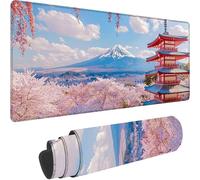 Gaming Mouse Pad Pink, Large Mouse Mat 1500x800x3 mm with Stitched Edges Desk Mat Japan, Extended XXL Mousepad with Non Slip Rubber Base Desk Pad for Home Office Accessories, Gifts for Men Kids 8-A