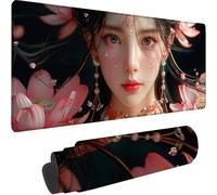 Gaming Mouse Pad Pink, Large Mouse Mat 600x300x3 mm with Stitched Edges Desk Mat Cartoon, Extended XXL Mousepad with Non Slip Rubber Base Desk Pad for Home Office Accessories, Gifts for Men Kids C-N