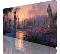 Gaming Mouse Pad Pink, Large Mouse Mat 900 x 400 x 4 mm with Stitched Edges Desk Mat Flower, Extended XXL Mousepad with Non Slip Rubber Base, Office Accessories for Desk Keyboard Decor, Gifts l-1448