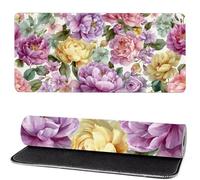 Gaming Mouse Pad Plant, Mouse Mat large Flowers 1400x600x3mm Extended Desk Mat LargeKeyboard Pad and Desk Accessories, Water-Resistant Surface and Non-Slip Base Mousemat for Home Office Decor MM-267