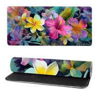 Gaming Mouse Pad Plant, Mouse Mat large Flowers 800x300x3mm Extended Desk Mat LargeKeyboard Pad and Desk Accessories, Water-Resistant Surface and Non-Slip Base Mousemat for Home Office Decor MM-271