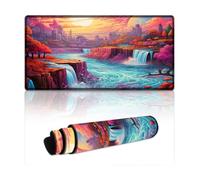 Gaming Mouse Pad Psychedelic Niagara Falls at Night Large Mouse Mat 30x60cm Keyboard Desk Mat for Laptop Computer PC Office Cute Design Desk Accessories