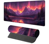 Gaming Mouse Pad Red Mouse Mat 1000x500x3mm, Light Mousemat with Stitched Edge Design, Waterproof Surface XXL Extended Desk Pad Large for Office and Home PC Gaming Desk Accessories, Gifts 8-6133