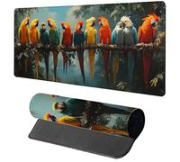Gaming Mouse Pad Red Mouse Mat 600x300x3mm, Bird Mousemat with Stitched Edge Design, Waterproof Surface XXL Extended Desk Pad Large for Office and Home PC Gaming Desk Accessories, Gifts for Men 2-6173