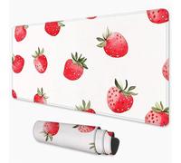 Gaming Mouse Pad Red Mouse Mat XXL 500x250 mm, Fruit Mousepad with Smooth Surface to Improve Precision and Speed, Non-Slip Rubber Base Desktop Pad for Home, Office, Gaming Room 20x10 in 3Y-126
