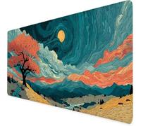 Gaming Mouse Pad Snow Mountain Mouse Mat Large XXL 90 x 40cm Tree Desk Mat Large, Waterproof, Non-Slip, Improved Precision and Speed, PC, Computer, Office Gaming Desk Accessories for Men bd1-1521