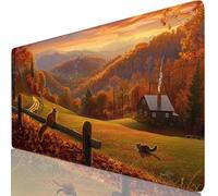 Gaming Mouse Pad Spring Desk Mat Large 900x400x3mm XXL Mouse Mat Grassland Long Computer Keyboard Mousepad with Slip Base, Improved Precision and Speed,Waterproof Mousemat for Office Home Gamer Y8-312