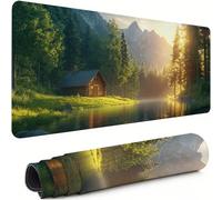 Gaming Mouse Pad Spring Extended Mouse Mat 1000x500x3mm Non-Slip Desk Mat Large, Soft Smooth Surface, Comfortable Keyboard Pad Forest Improved Precision and Speed for Office Gifts for PC Gamers xg-649