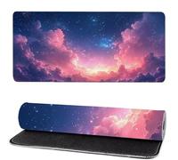 Gaming Mouse Pad Star, Mouse Mat large Clouds 1000x500x3mm Extended Desk Mat LargeKeyboard Pad and Desk Accessories, Water-Resistant Surface and Non-Slip Base Mousemat for Home Office Decor MM-951