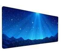 Gaming Mouse Pad Starry Sky Desk Mat, Luminous Large Gaming Mouse Pad XXL 31.5 x 15.7 Inch, Waterproof Gaming Mousepad Smooth Surface and Anti-Slip Rubber Base, Desk Pad for Home Office Work, Model 42