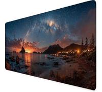 Gaming Mouse Pad Starry Sky Mouse Mat Large Desk Mat with Anti-Slip Rubber Base Waterproof Keyboard Mat for PC, Computer, Laptop Desk Protector Mat, Office Accessories for Men (Color 90 x 40cm) s2005