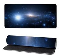 Gaming Mouse Pad Starry Sky, Mouse Mat large Universe 800x300x3mm Extended Desk Mat LargeKeyboard Pad and Desk Accessories, Water-Resistant Surface and Non-Slip Mousemat for Home Office Decor MM-870