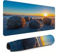 Gaming Mouse Pad Stone Extended Mouse Mat 1600x800x3mm Non-Slip Desk Mat Large, Soft Smooth Surface, Comfortable Keyboard Pad Sunset Improved Precision and Speed for Office Gifts for PC Gamers xg-885