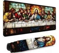 Gaming Mouse Pad The Last Supper Extended Mouse Mat 1000x500x3mm Non-Slip Desk Mat Large, Soft Smooth Surface, Keyboard Pad Man Improved Precision and Speed for Office Gifts for PC Gamers xg-529