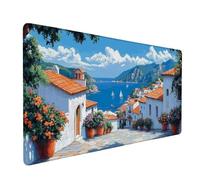 Gaming Mouse Pad Town Mouse Pad Flower Extended Desk Mat XXL 1200 x 600 x 3mm, Large Mousepad with Waterproof Surface and Stitched Edges, Non-Slip Rubber Base, Mousepad for Laptop, Office, Model 674