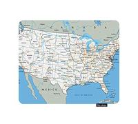 Gaming Mouse Pad USA High Detailed United States of America Road Map Labeling City Texas Non-Slip Rubber Mouse Pad for Computers, Laptop, Office, Home Rectangle Mousepad 11.8" x 9.8"