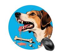 Gaming Mouse Pad Waterproof Mouse Mat Non-Slip Rubber Base Washable Personalized Hungry Dog Computer Mouse Pads for Laptop Computer Desk Accessories Aesthetic Office Home Travel - Round