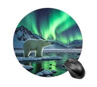 Gaming Mouse Pad Waterproof Mouse Mat Non-slip Rubber Base Washable Personalized Polar Bears Northern Lights Computer Mouse Pads for Laptop Computer Desk Accessories Aesthetic Office Home Travel - Rou