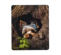 Gaming Mouse Pad with Non-Slip Rubber Base Mouse Mat with Stitched Edge A Little Yorkshire Terrier nestled Mousepad for Wireless Mouse Desk Mat for Computer Laptop Home Office