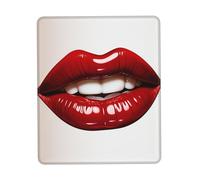 Gaming Mouse Pad with Non-Slip Rubber Base Mouse Mat with Stitched Edge Cute Graphic Red Lips Mousepad for Wireless Mouse Desk Mat for Computer Laptop Home Office