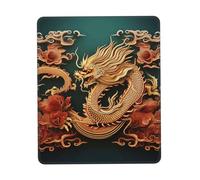 Gaming Mouse Pad with Non-Slip Rubber Base Mouse Mat with Stitched Edge Dragon Chinese Background Mousepad for Wireless Mouse Desk Mat for Computer Laptop Home Office
