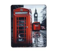 Gaming Mouse Pad with Non-Slip Rubber Base Mouse Mat with Stitched Edge England UK Retro London Telephone Mousepad for Wireless Mouse Desk Mat for Computer Laptop Home Office