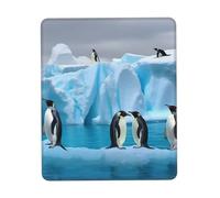 Gaming Mouse Pad with Non-Slip Rubber Base Mousepad Ultra-Smooth Comfortable Mouse Mat Washable Mousepads Penguins On The Iceberg Desk Mat Wristing Pad for Office Desk Accessories 8.3 x 10.3 in