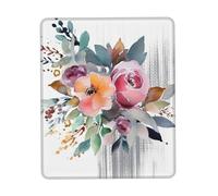 Gaming Mouse Pad with Non-Slip Rubber Base Mousepad Ultra-Smooth Comfortable Mouse Mat Washable Mousepads Watercolor Floral Corner Bouquet Desk Mat Wristing Pad for Office Desk Accessories 7 x 8.6 in