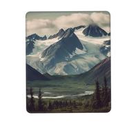Gaming Mouse Pad with Non-Slip Rubber Base Mousepad Ultra-Smooth Comfortable Mouse Mat Washable Mousepads Alaska Mountains Desk Mat Wristing Pad for Office Desk Accessories 7.9 x 9.5 in