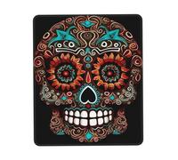 Gaming Mouse Pad with Non-Slip Rubber Base Mousepad Ultra-Smooth Comfortable Mouse Mat Washable Mousepads Sugar Skulls Day of The Dead Desk Mat Wristing Pad for Office Desk Accessories 8.3 x 10.3 in