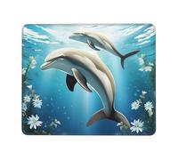 Gaming Mouse Pad with Non-Slip Rubber Base Mousepad Ultra-Smooth Comfortable Mouse Mat Washable Mousepads Kiss Dolphin Tale Desk Mat Wristing Pad for Office Desk Accessories 10 x 12 inch