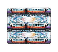 Gaming Mouse Pad with Non-Slip Rubber Base Mousepad Ultra-Smooth Comfortable Mouse Mat Washable Mousepads Monorail Train Desk Mat Wristing Pad for Office Desk Accessories 8.3 x 10.3 in