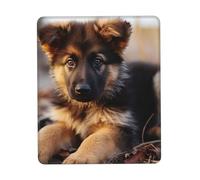 Gaming Mouse Pad with Non-Slip Rubber Base Mousepad Ultra-Smooth Comfortable Mouse Mat Washable Mousepads German Shepherd Puppy Desk Mat Wristing Pad for Office Desk Accessories 7.9 x 9.5 in