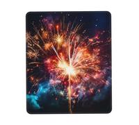 Gaming Mouse Pad with Non-Slip Rubber Base Mousepad Ultra-Smooth Comfortable Mouse Mat Washable Mousepads Explosion Firework Desk Mat Wristing Pad for Office Desk Accessories 7.9 x 9.5 in