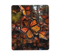 Gaming Mouse Pad with Non-Slip Rubber Base Mousepad Ultra-Smooth Comfortable Mouse Mat Washable Mousepads Monarch Butterflies Desk Mat Wristing Pad for Office Desk Accessories 8.3 x 10.3 in